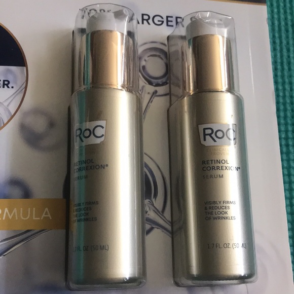 ROC Retinol Correxion Serum Firm Reduce Wrinkles 1.7 Fl Oz X 2 Pack - Picture 4 of 6